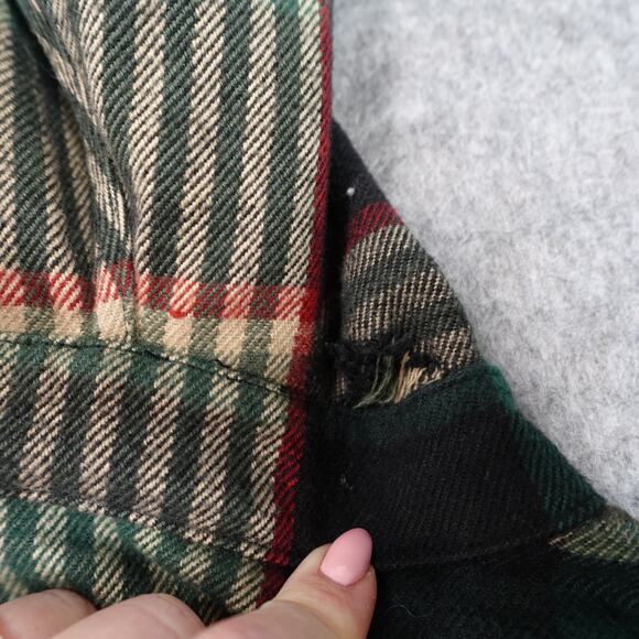 Ralph Lauren Jacket Womens Large Flannel Plaid Full Zip Hooded Hoodie Shacket - Picture 6 of 10